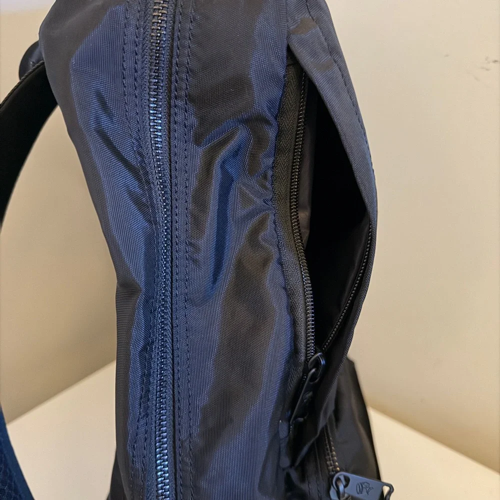 Everyday Black Backpack with Front Pocket - Unbranded